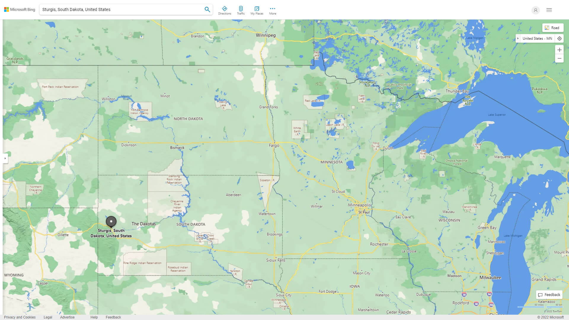 Sturgis Map South Dakota
